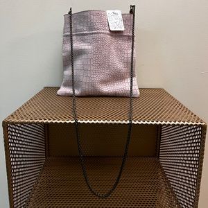 Free People Rustic Pink Suede Cross-body Bag